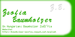 zsofia baumholzer business card
